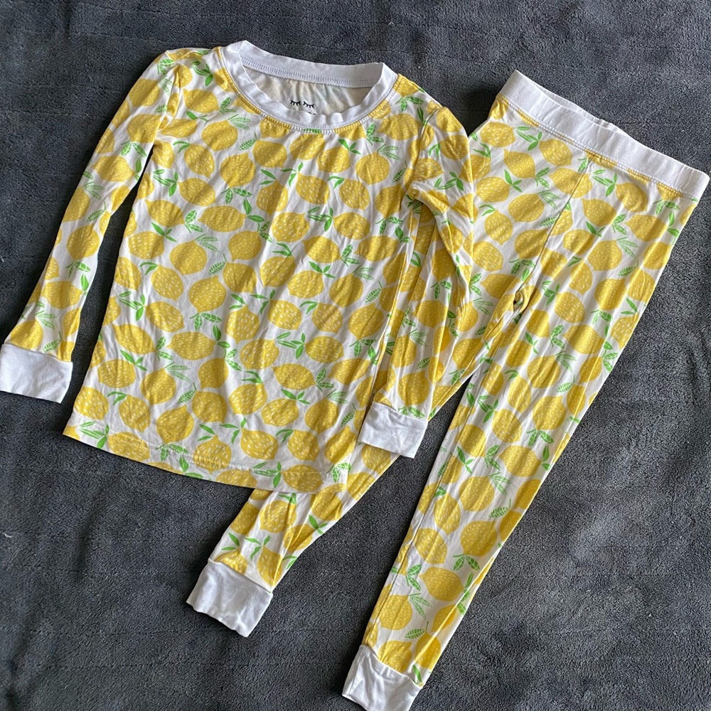Little Sleepies Lemon Print Pajama Set Size: 3T